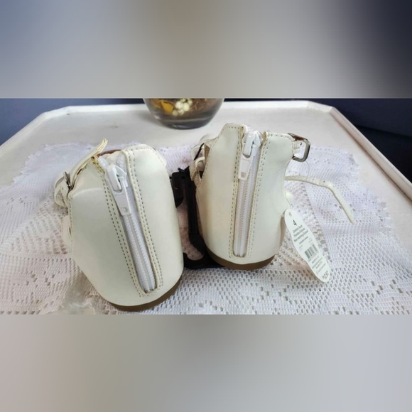 New Wonder Nation Floral Zipped Back Open-Toed Ankle Wrap Flats Sandal Fits 4/5 - Picture 6 of 7